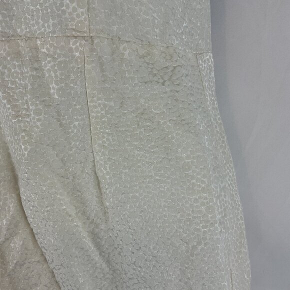 Stone Cold Fox Dress 1 Off White Textured Spaghetti Straps Open Back Ruffle Hem - Picture 6 of 9
